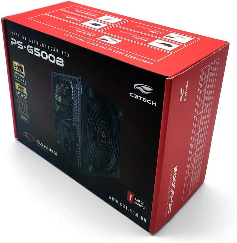 FTE ATX 500W PS-500BK C3T S/CABO C3T
