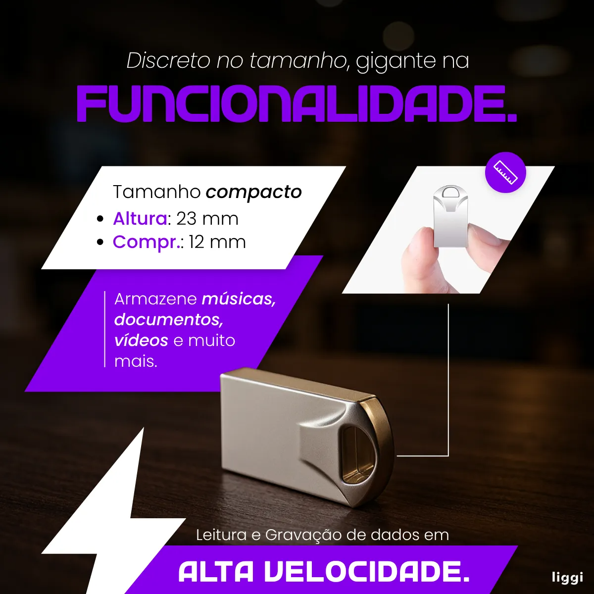 Pen Drive 16gb Mini Usb 2.0 Chaveiro Metalico Resistente - Image 3