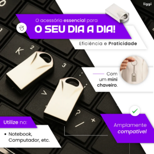 Pen Drive 64gb Mini Usb 2.0 Chaveiro Metalico Resistente