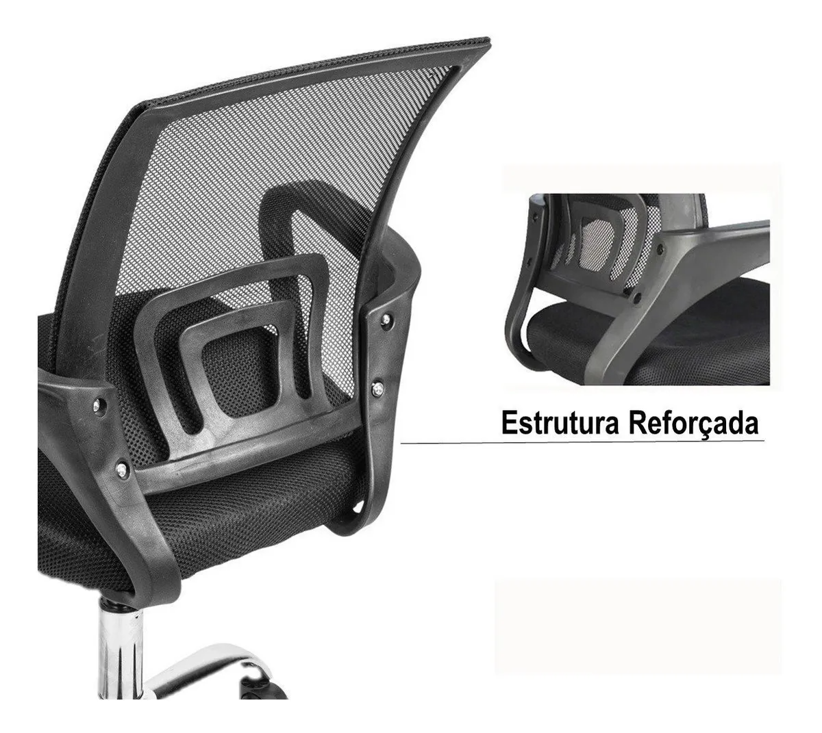 Cadeira de Escritorio Begonia Tela Mesh Ergonomica Giratoria - Image 5