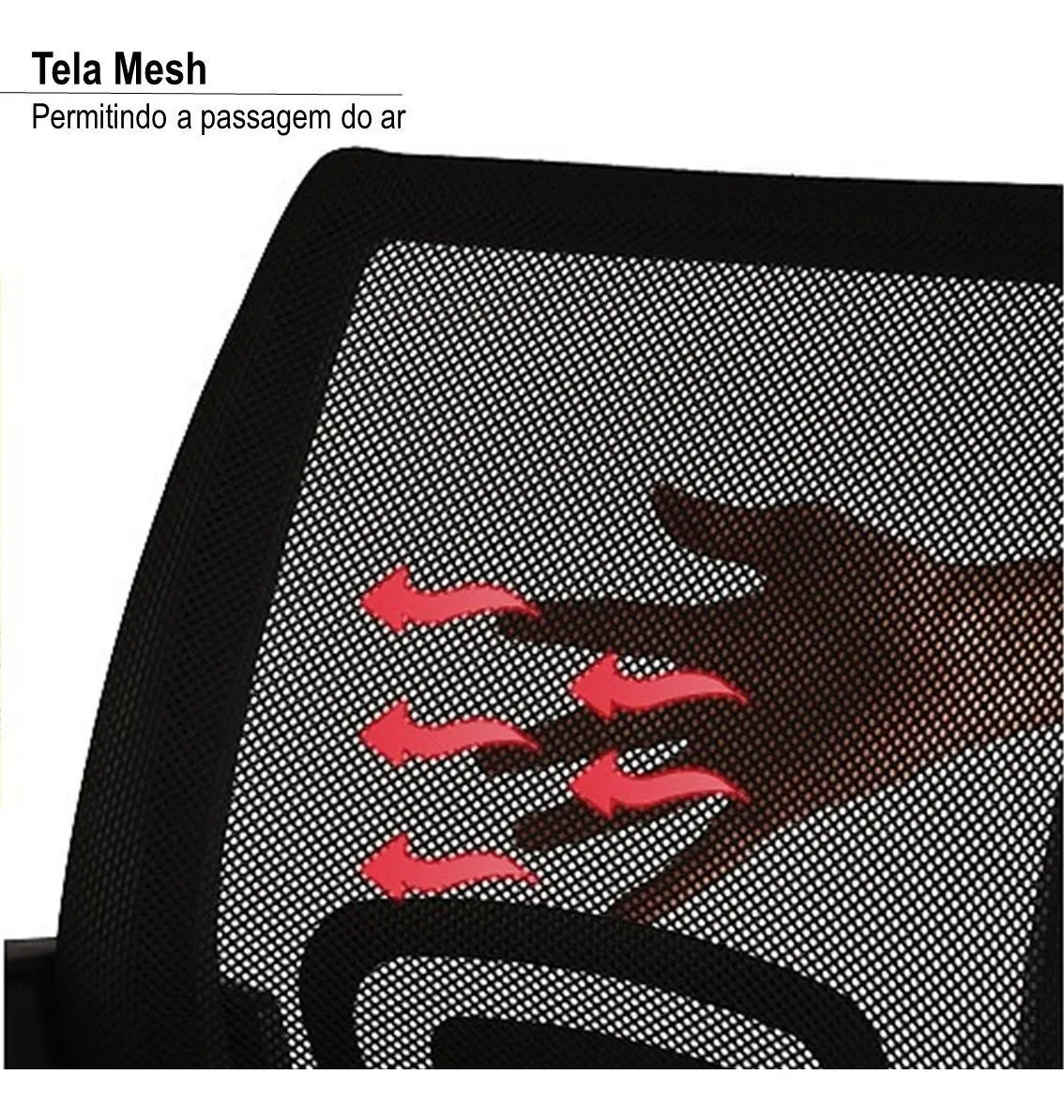 Cadeira de Escritorio Begonia Tela Mesh Ergonomica Giratoria - Image 9