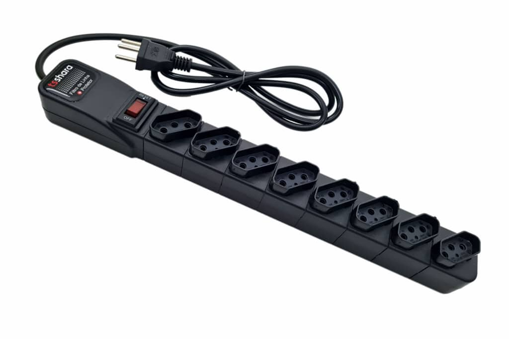 FILTRO DE LINHA + PROTETOR 8 TOMADAS 10A PLASTICO - Image 2